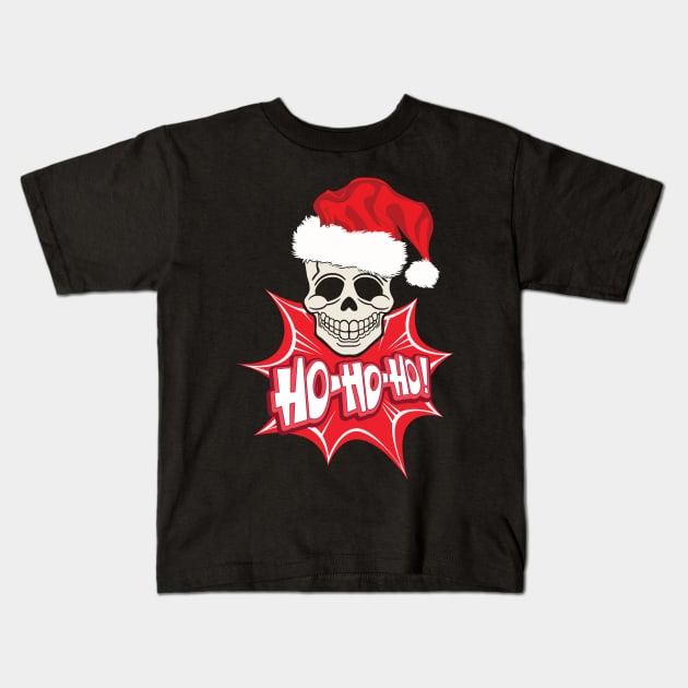 Funny Christmas Skull Kids T-Shirt by ThyShirtProject - Affiliate